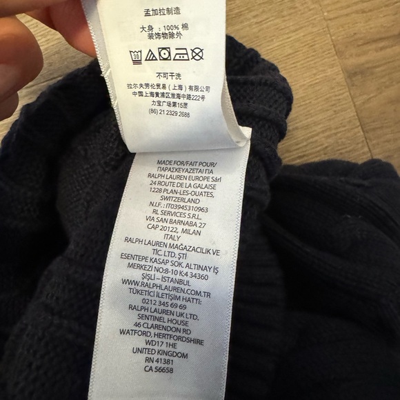 Ralph Lauren Cable-Knit Cotton Sweater 24M - Picture 8 of 9